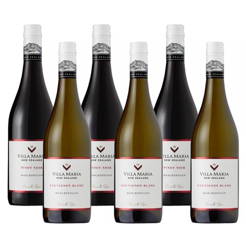 Case of 6 Villa Maria New Zealand Red & White Wine